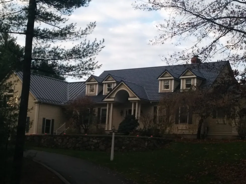 Dover, MA. Blended Rustic Aluminum Shake and Standing Seam Roofing. by Classic Metal Roofs, LLC - Photo 3