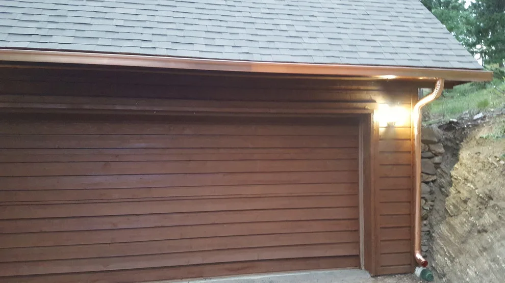 Sustainable Copper Box Gutter and Round Copper Downspout by Precision Seamless Gutters LLC - Photo 12