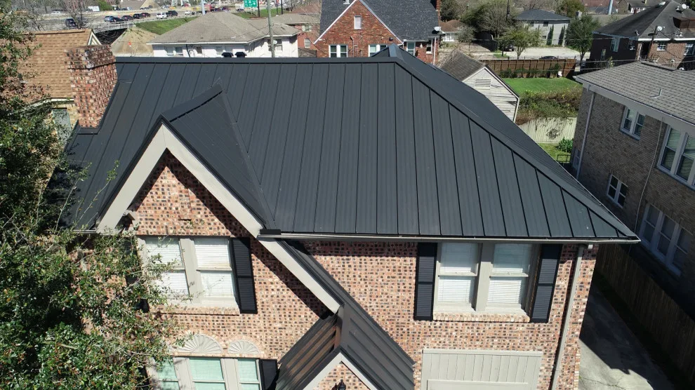 Houston Texas Matte Black Standing Seam Roofing by Houston Metal Roofing Services - Photo 5