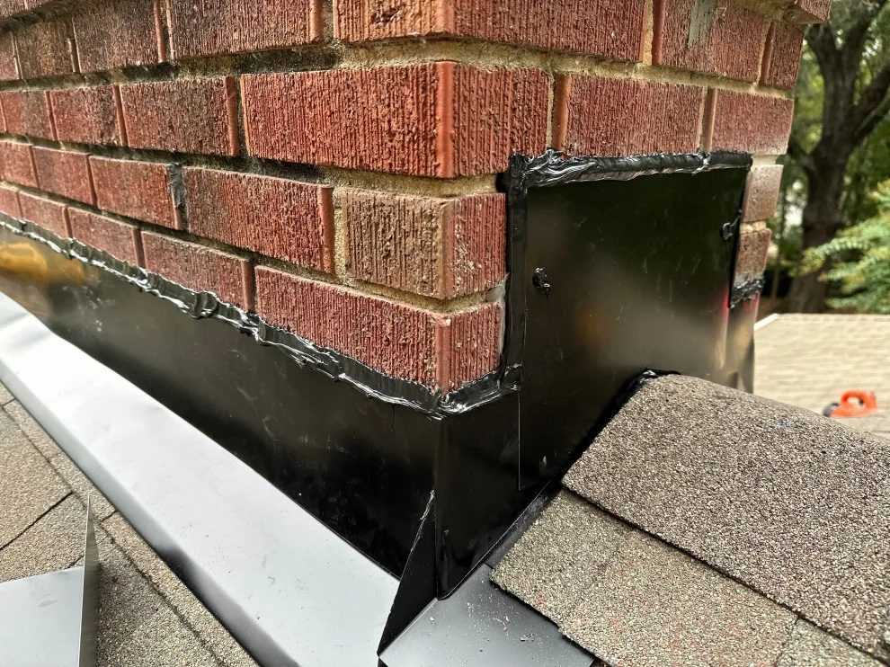 Chimney Flashing Replacement on Roof by New Roof - Photo 6