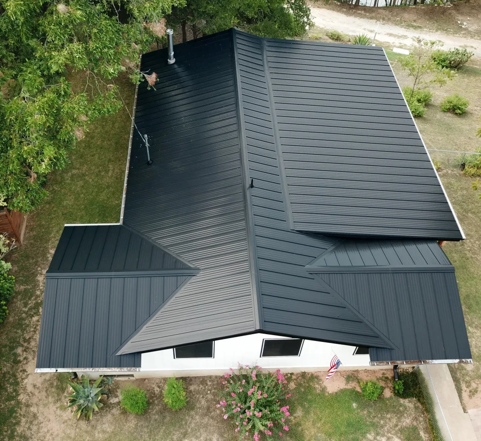 Matte Black Standing Seam at Lake Austin by Green Knight Metal Roofing - Photo 2
