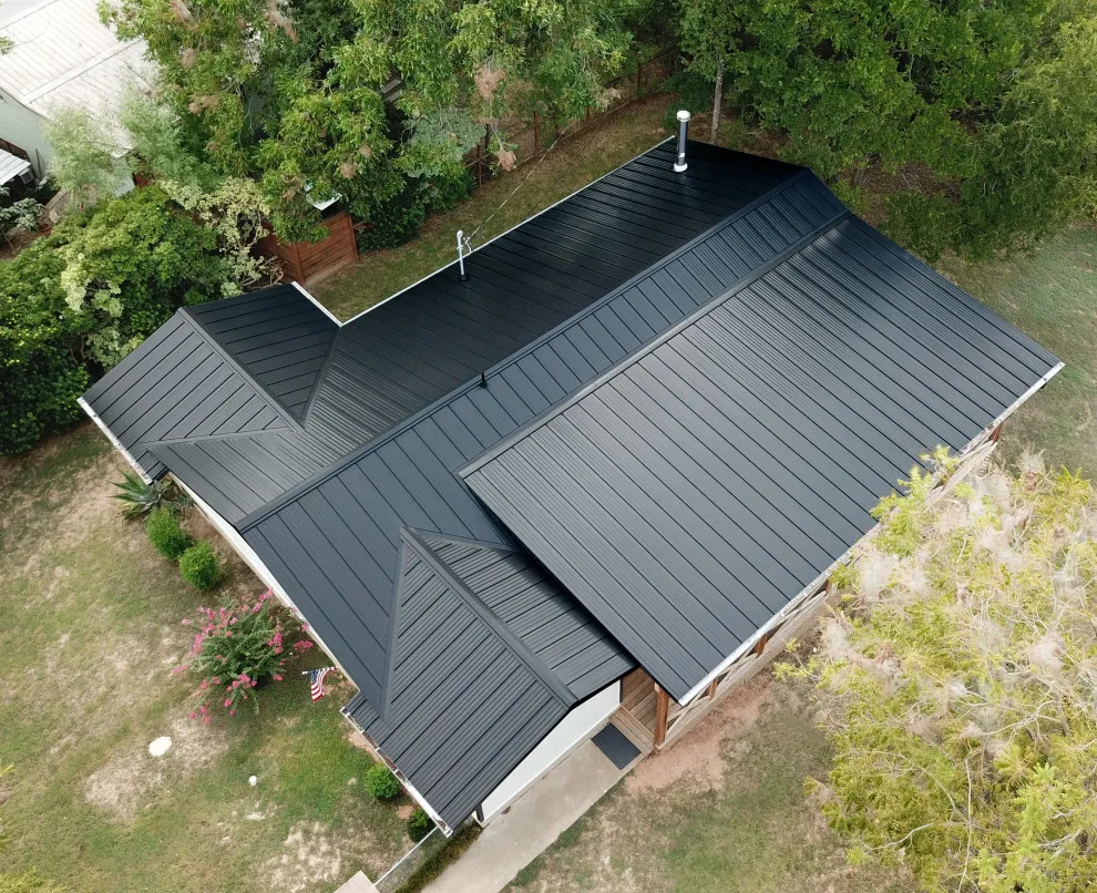 Matte Black Standing Seam at Lake Austin by Green Knight Metal Roofing - Photo 4