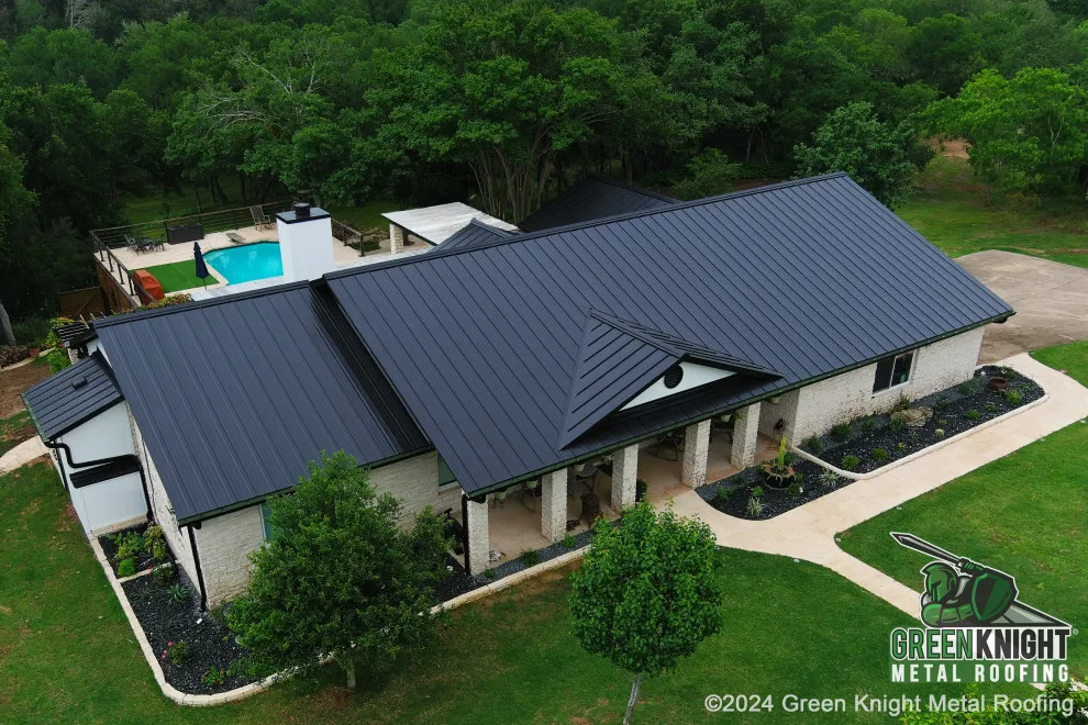 Matte Black Standing Seam - Manchaca, TX by Green Knight Metal Roofing - Photo 2