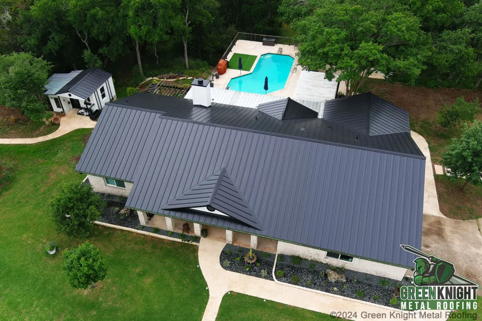 Matte Black Standing Seam - Manchaca, TX by Green Knight Metal Roofing - Photo 4
