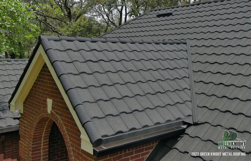 Steel Barrel Vault with Stone Coating by Green Knight Metal Roofing - Photo 3