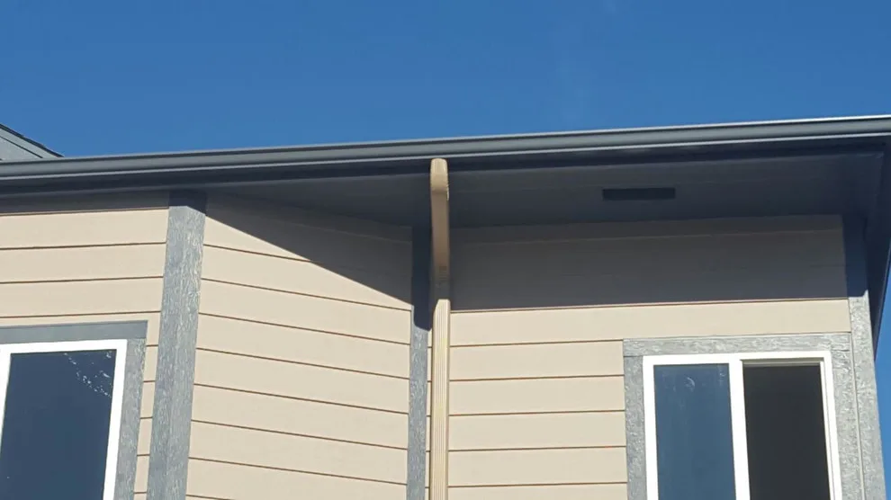 Gray Stone New Rain Gutters by SLR Roofing - Photo 2