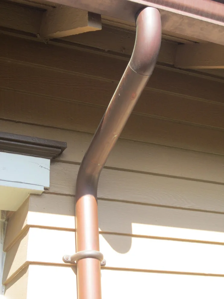 Aged Copper Rain Gutters by Rain Water Systems - Photo 6