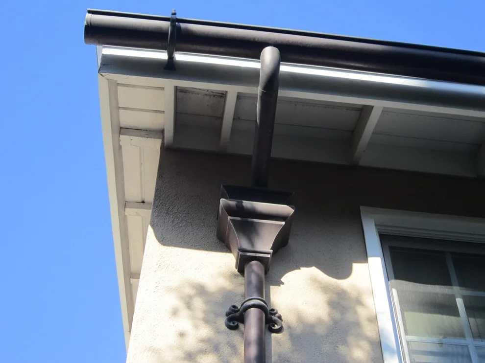 Aged Copper Rain Gutters by Rain Water Systems - Photo 4
