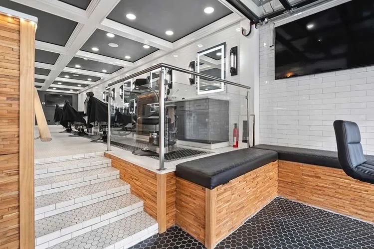 Waltham's Premier Barbershop - Interior Transformation Waltham, MA by Yusra Design Build - Photo 2
