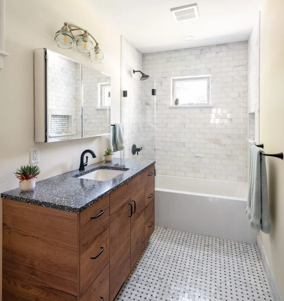 1930s Bathroom Renovation with an Eclectic Flair by Wise Design & Remodel LLC - Photo 4