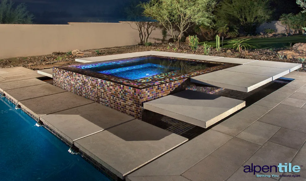 Contemporary Pool with Infinity Spa by Red Rock Design-Build And Red Rock Pools And Spas - Photo 2