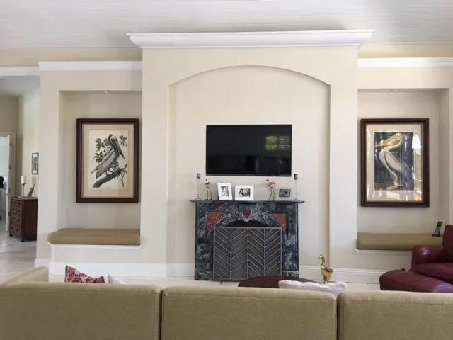 Custom Built-In Fireplace and Media Wall in Naples, FL by Reed Design Build, LLC - Photo 2