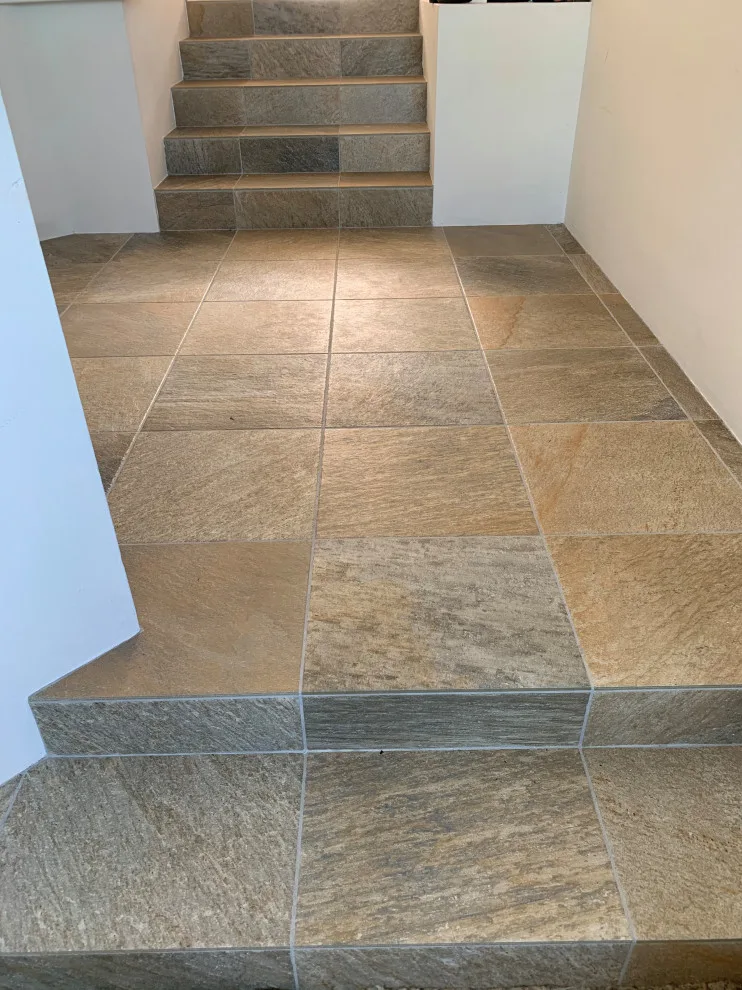 Italian-made quartzite porcelain tile flooring by Josh Design Build - Photo 2