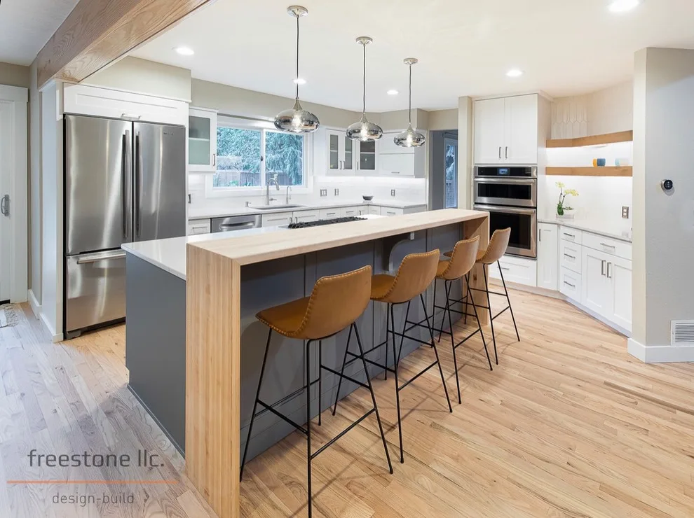 Modern Kitchen with Shore Pine Design by Freestone LLC Design-build - Photo 9