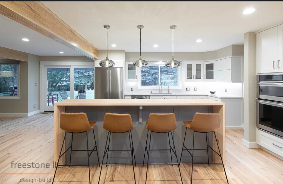 Modern Kitchen with Shore Pine Design by Freestone LLC Design-build - Photo 11