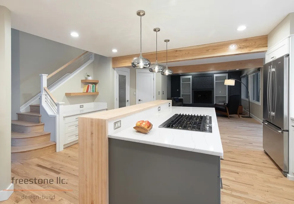 Modern Kitchen with Shore Pine Design by Freestone LLC Design-build - Photo 6