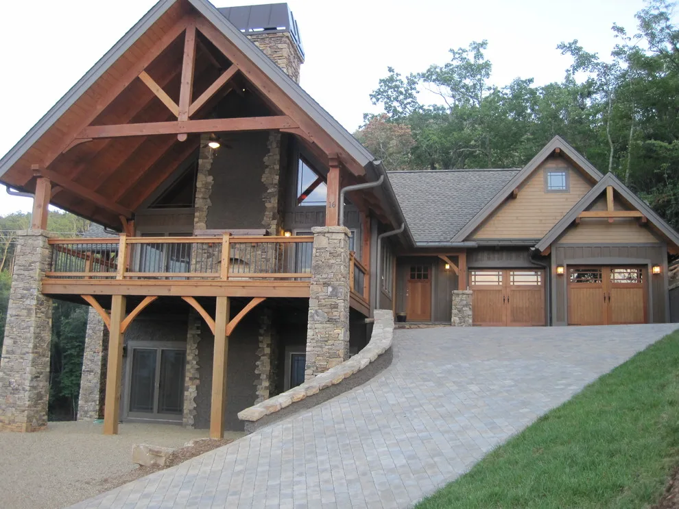 Timber Frame Mountain Retreat with Scenic Views by Living Stone Design + Build - Photo 4