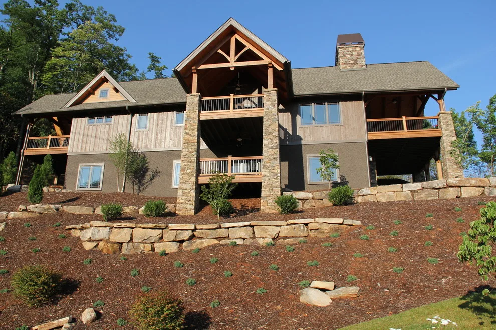 Timber Frame Mountain Retreat with Scenic Views by Living Stone Design + Build - Photo 5