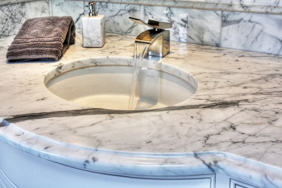 Des Peres, MO Marble Luxury Bathroom by Mosby Building Arts - Photo 2