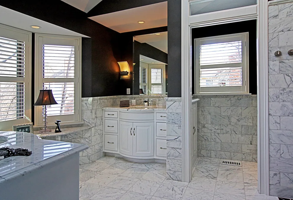 Des Peres, MO Marble Luxury Bathroom by Mosby Building Arts - Photo 6