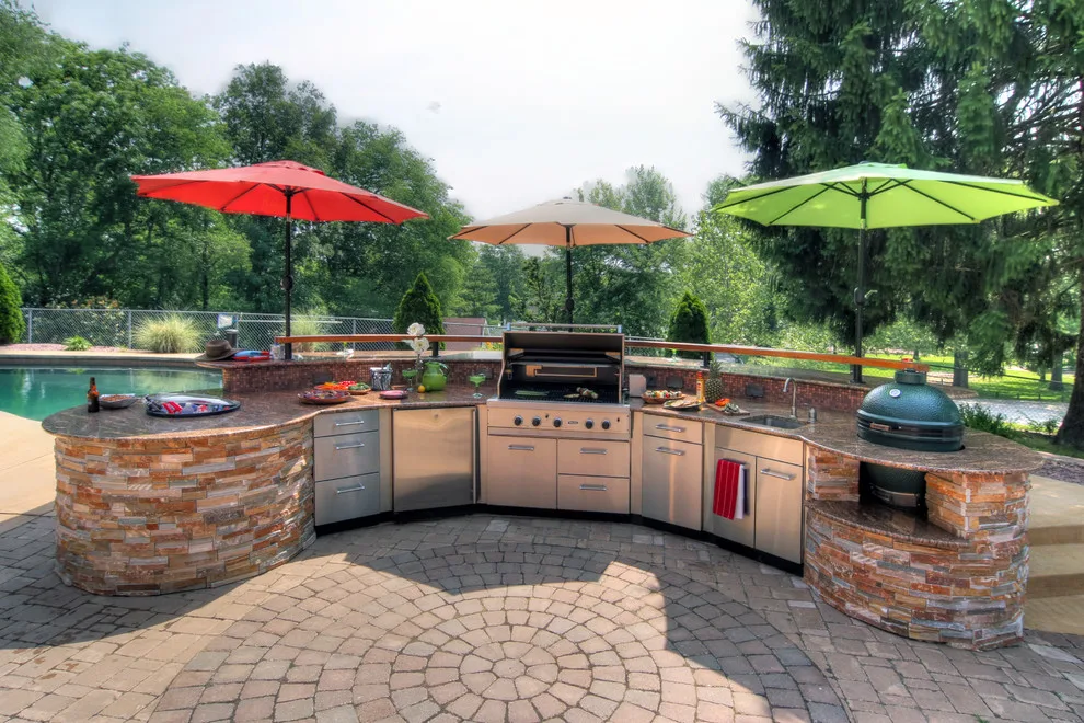 Poolside Outdoor Kitchen in Festus, MO by Mosby Building Arts - Photo 6