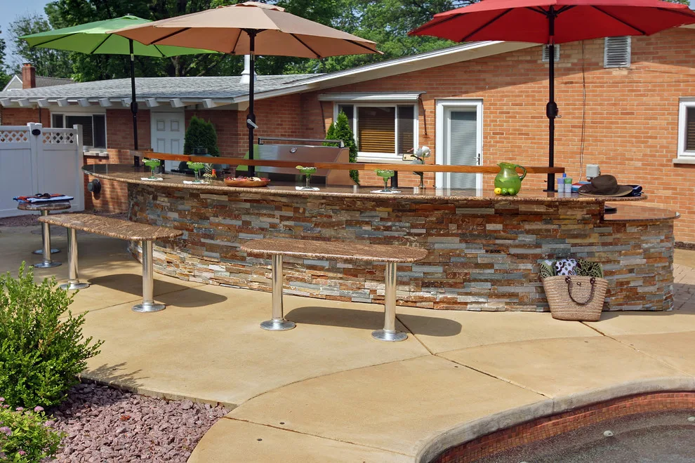 Poolside Outdoor Kitchen in Festus, MO by Mosby Building Arts - Photo 4