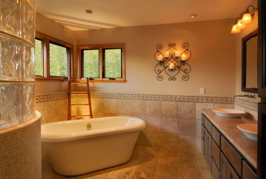 Modern Rustic Bathroom Oasis by Morse Custom Homes And Remodeling - Photo 10