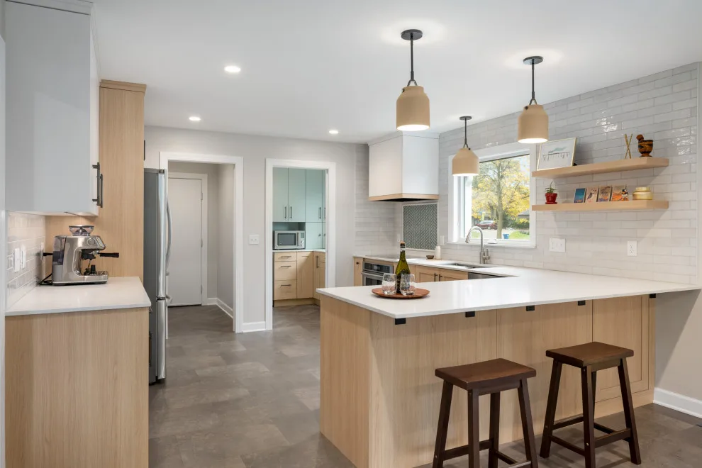 Stylish Sage and Gray Kitchen by Wise Design & Remodel LLC - Photo 2