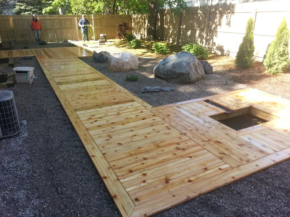 Custom Deck and Water Feature in Traverse City by G. Mott Builders - Photo 2