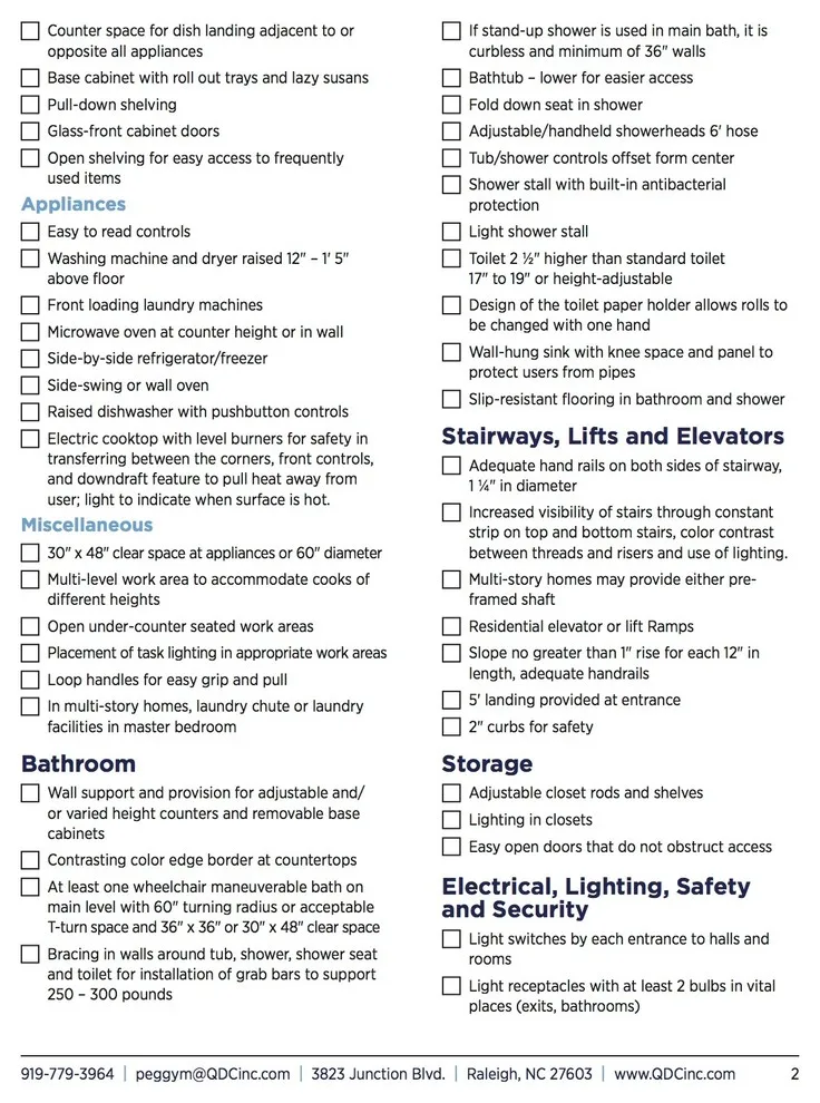 Inclusive Design Checklist by Quality Design & Construction - Photo 2