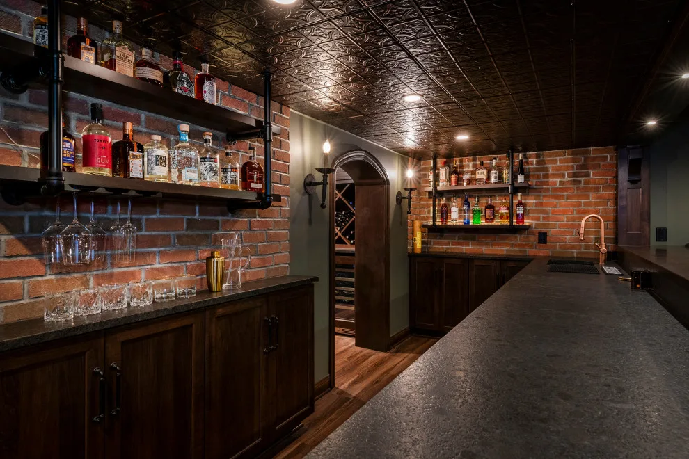 Akron Basement Renovation Featuring a Comfortable Media Space and Custom Bar by Hurst Design Build Remodel - Photo 24