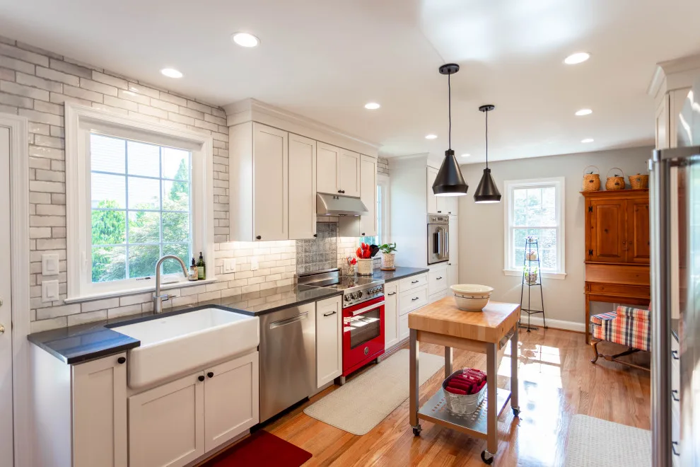 Red Oven Kitchen in Alexandria, VA by Heartland Design And Remodeling - Photo 2