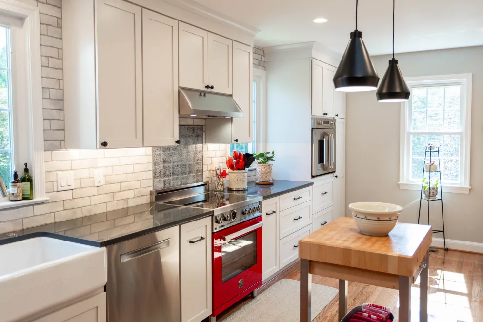 Red Oven Kitchen in Alexandria, VA by Heartland Design And Remodeling - Photo 11