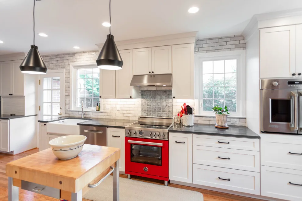 Red Oven Kitchen in Alexandria, VA by Heartland Design And Remodeling - Photo 10