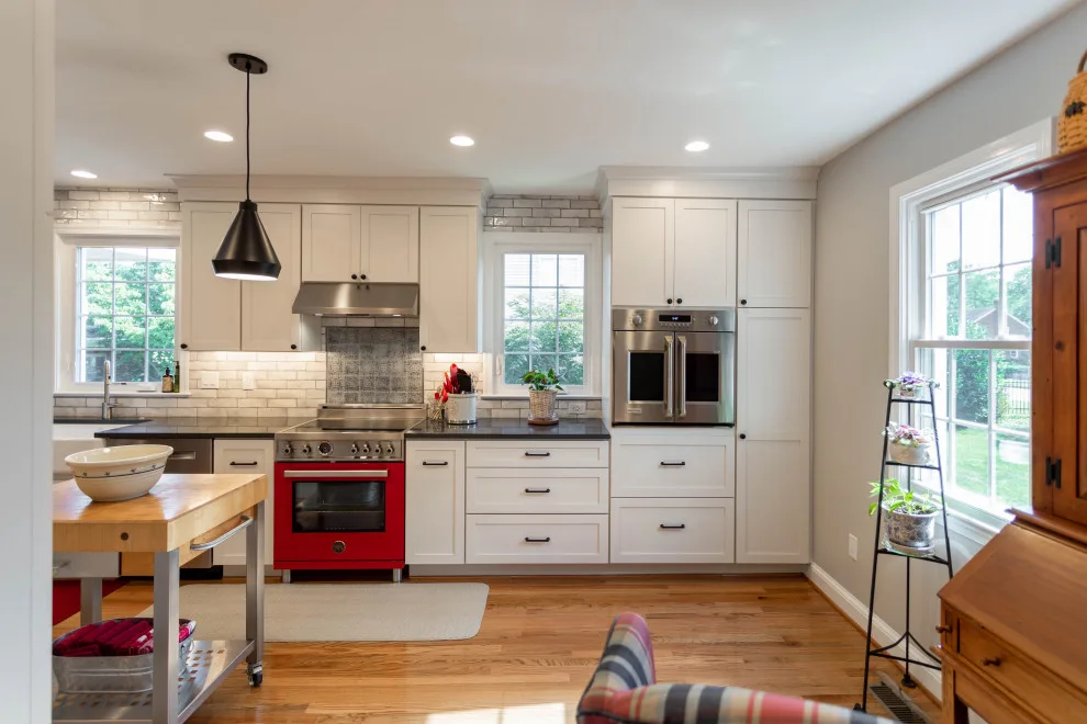 Red Oven Kitchen in Alexandria, VA by Heartland Design And Remodeling - Photo 7
