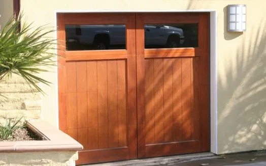 Wooden Carriage Garage Doors with Stained Finish by Garage Door Medics - Photo 34