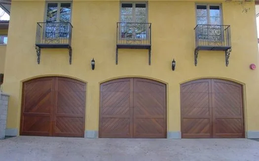Wooden Carriage Garage Doors with Stained Finish by Garage Door Medics - Photo 6