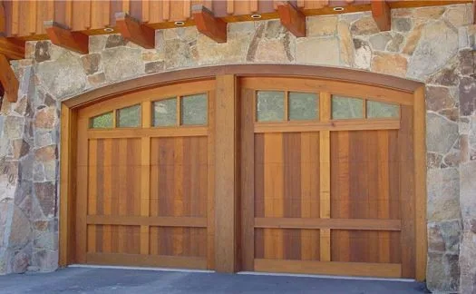 Wooden Carriage Garage Doors with Stained Finish by Garage Door Medics - Photo 3