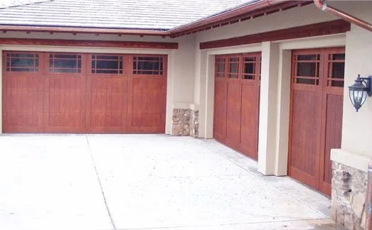 Wooden Carriage Garage Doors with Stained Finish by Garage Door Medics - Photo 36