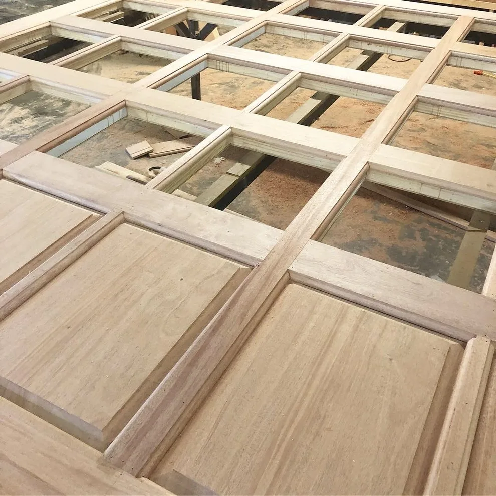 Obscured Chicken Wire Window African Mahogany Panel Door by Ziegler Doors Inc. - Photo 3
