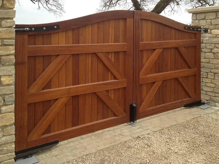 Custom Wooden Automated Driveway Gates by Family Christian Doors - Photo 3