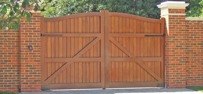 Custom Wooden Automated Driveway Gates by Family Christian Doors - Photo 5
