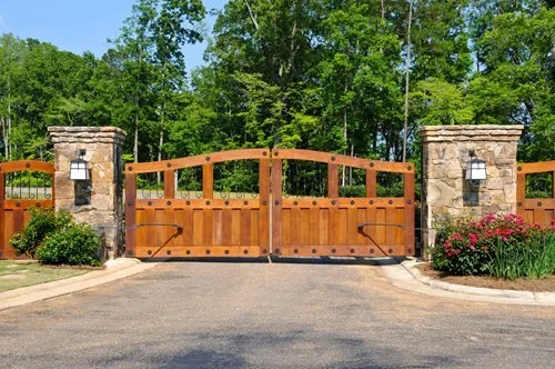 Custom Wooden Automated Driveway Gates by Family Christian Doors - Photo 7