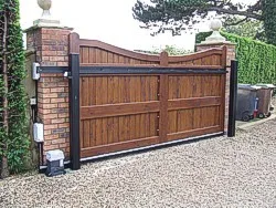 Custom Wooden Automated Driveway Gates by Family Christian Doors - Photo 6
