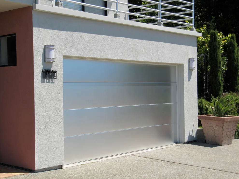 Contemporary Design - Brushed Aluminum Finish by Northgate Garage Doors Inc. - Photo 3