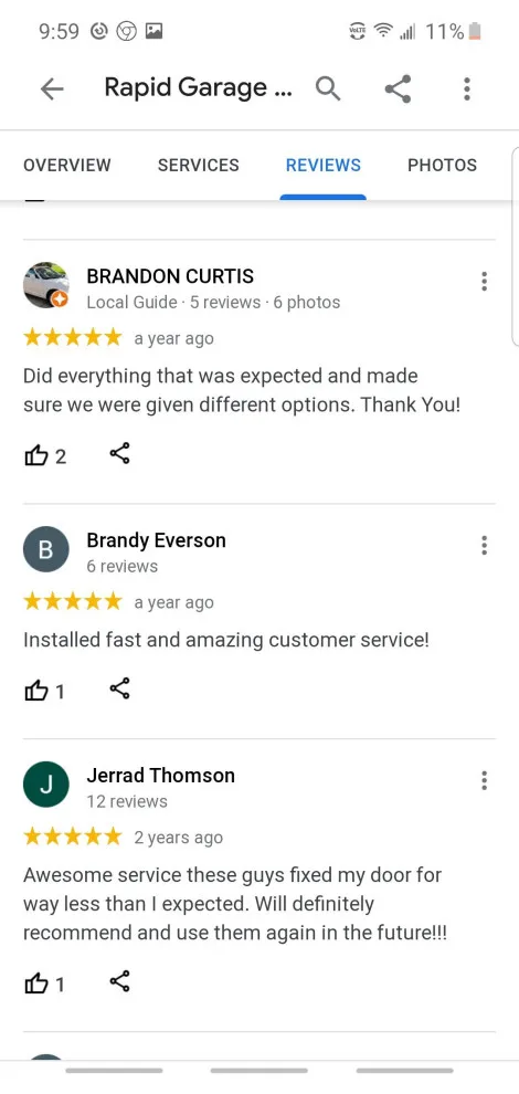 Customer Feedback by Rapid Garage Door Service - Photo 34