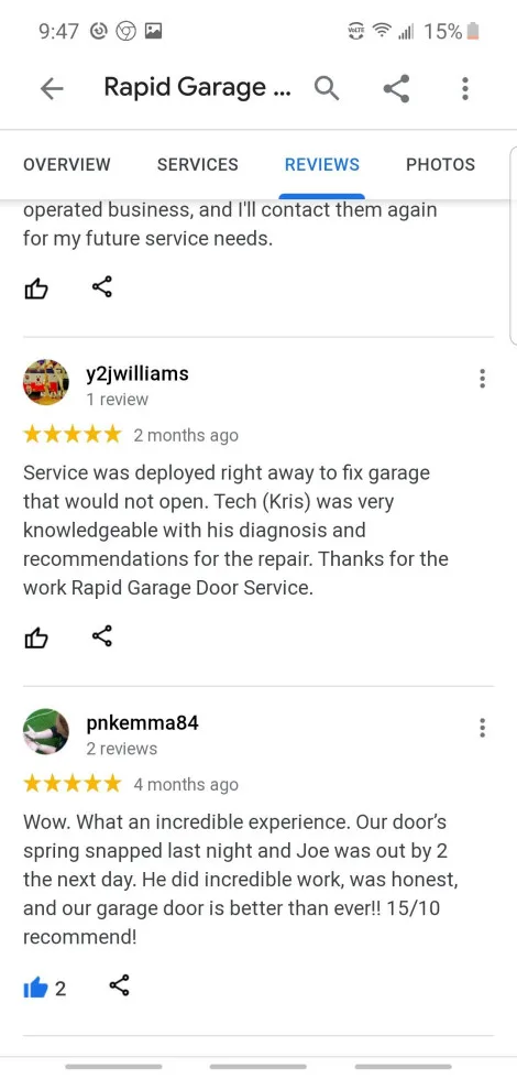 Customer Feedback by Rapid Garage Door Service - Photo 37
