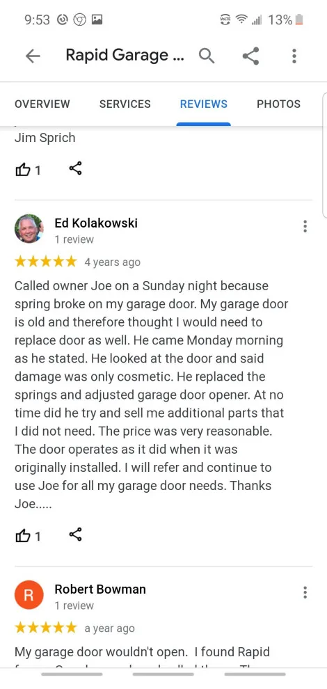 Customer Feedback by Rapid Garage Door Service - Photo 16