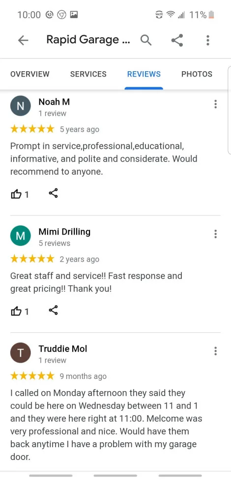 Customer Feedback by Rapid Garage Door Service - Photo 44