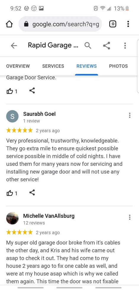 Customer Feedback by Rapid Garage Door Service - Photo 50